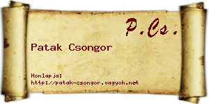 Patak Csongor névjegykártya